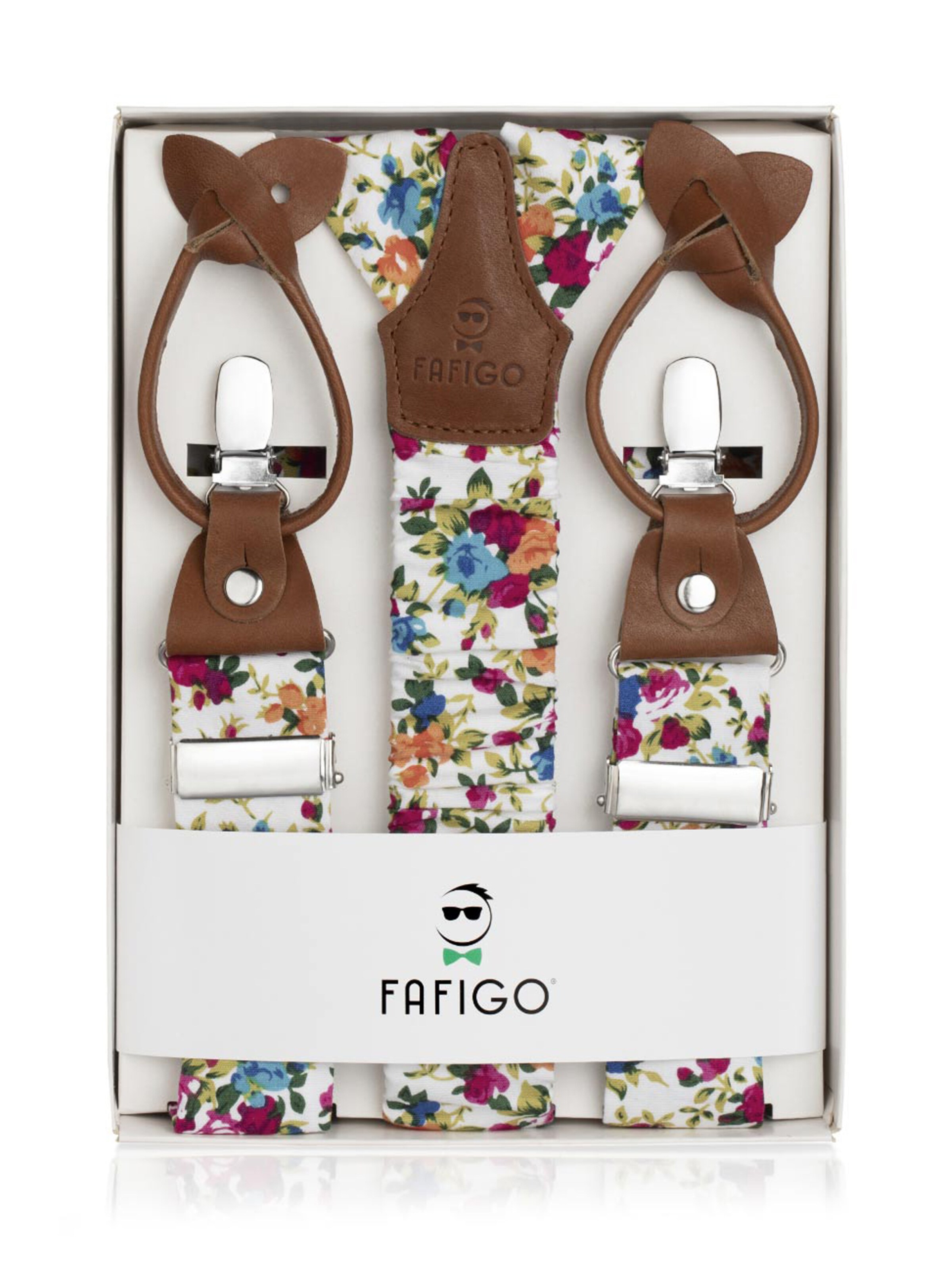 FAFIGO Suspenders 'Zio Fidschi' in White: front