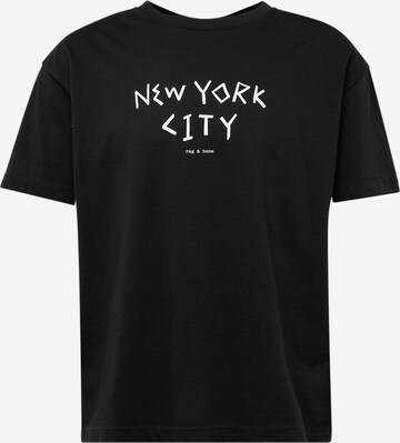 rag & bone Shirt 'NY' in Zwart: voorkant