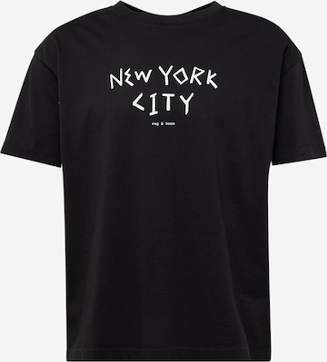 rag & bone T-shirt 'NY' i svart: framsida