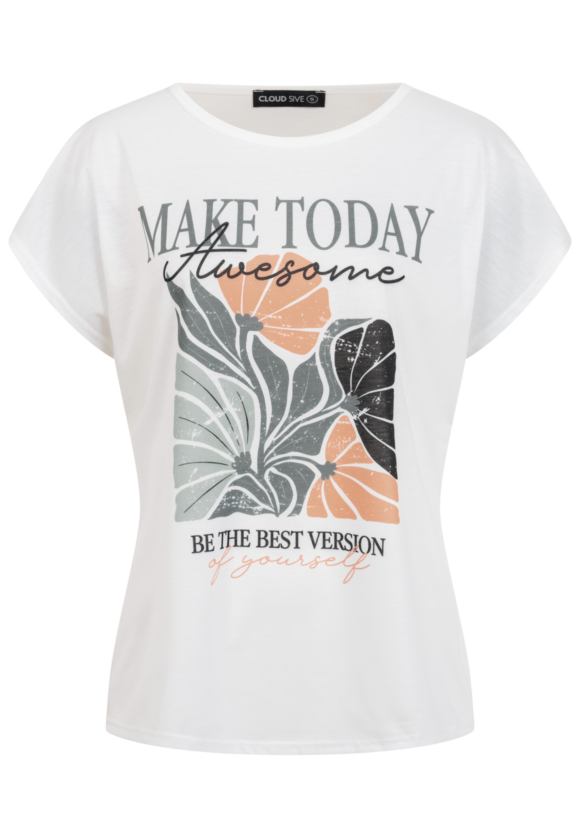Cloud5ive Tričko – bílá: přední strana