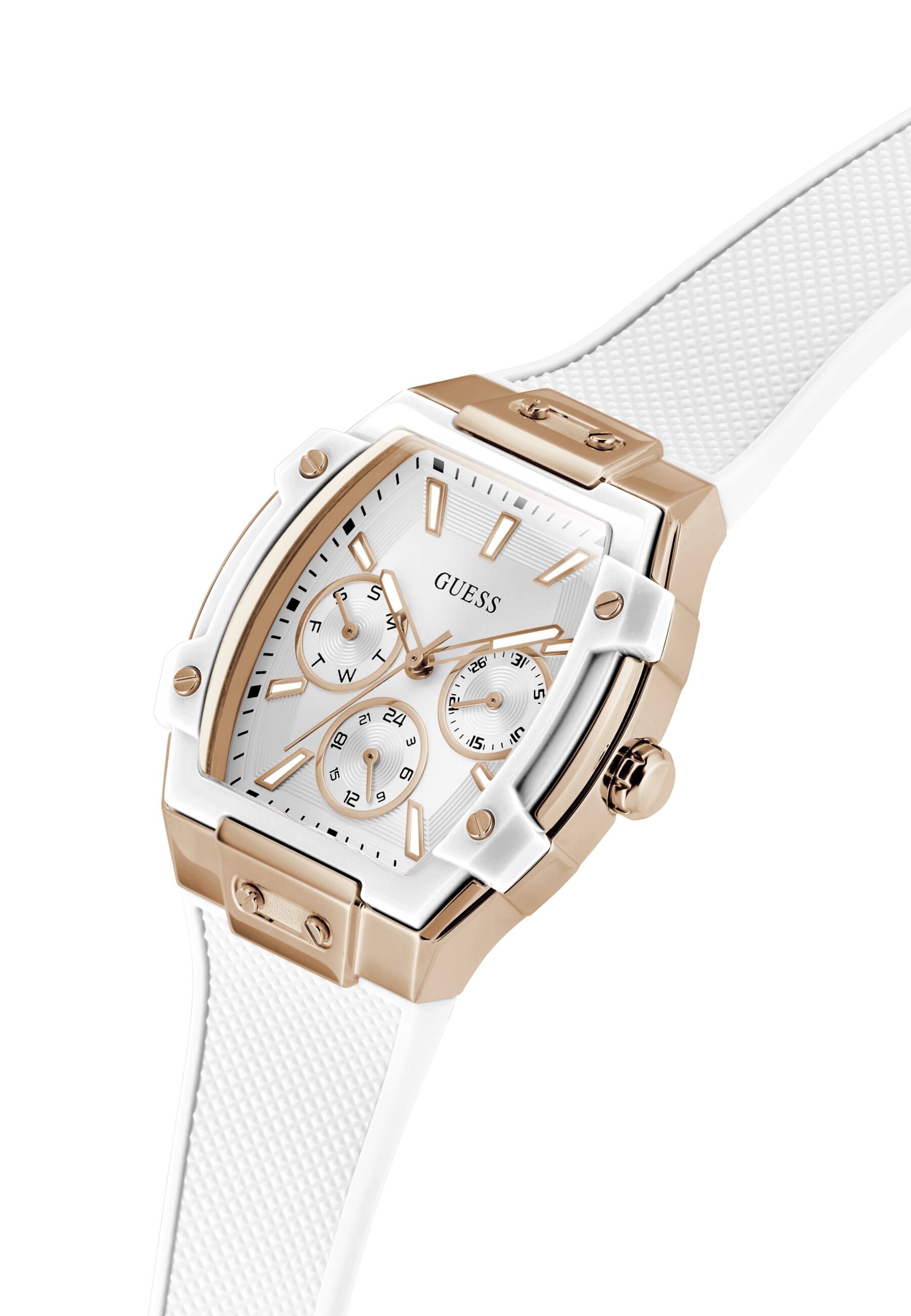 Orologio analogico 'Phoenix' di GUESS in bianco