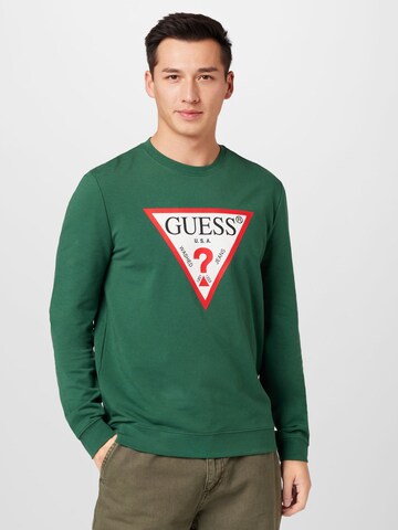 GUESS Sweatshirt 'AUDLEY' in Groen: voorkant