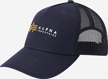 ALPHA INDUSTRIES Cap in Blue: front