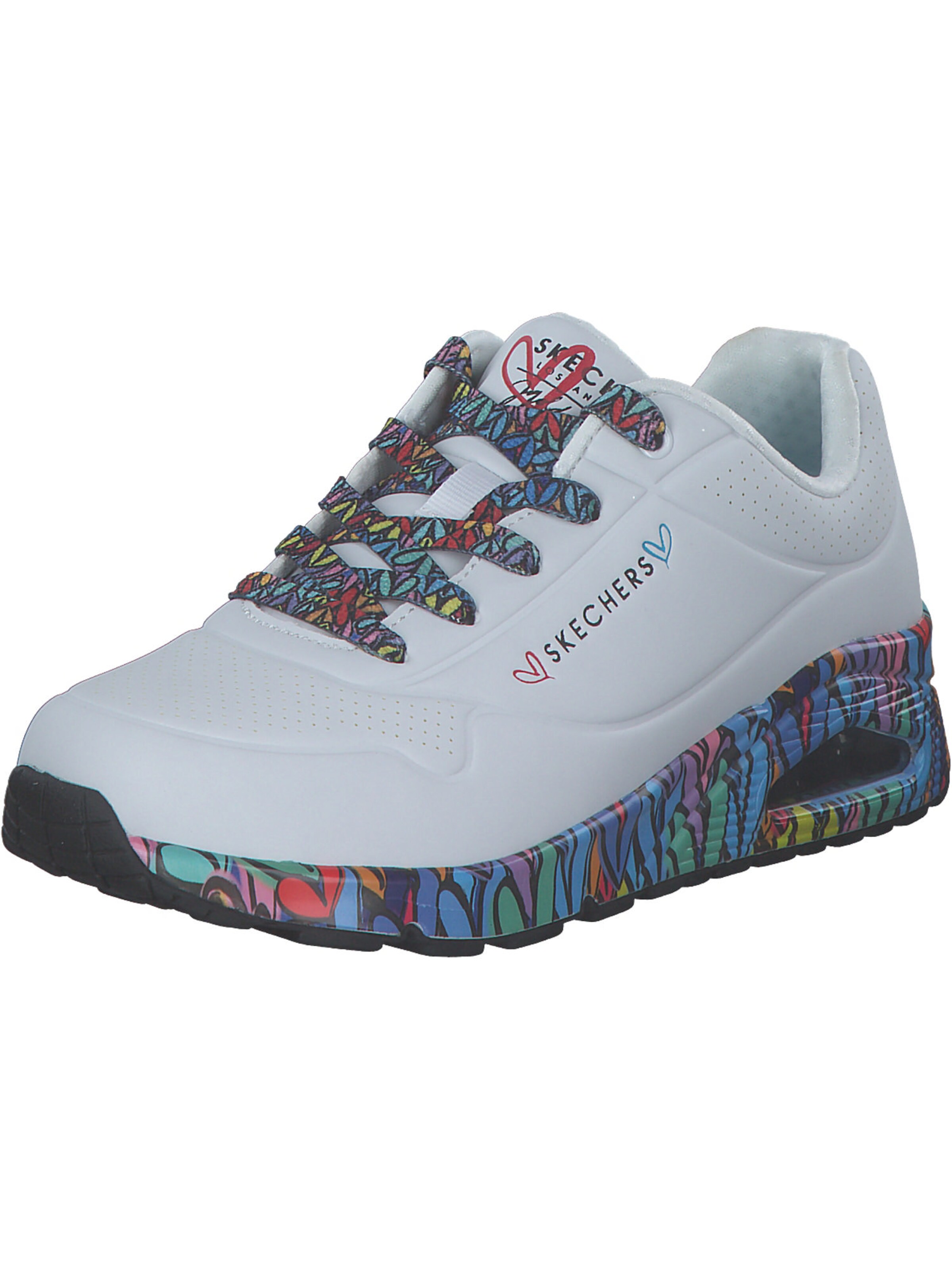 Baskets basses 'Uno - Ravaged Love' SKECHERS en blanc : devant