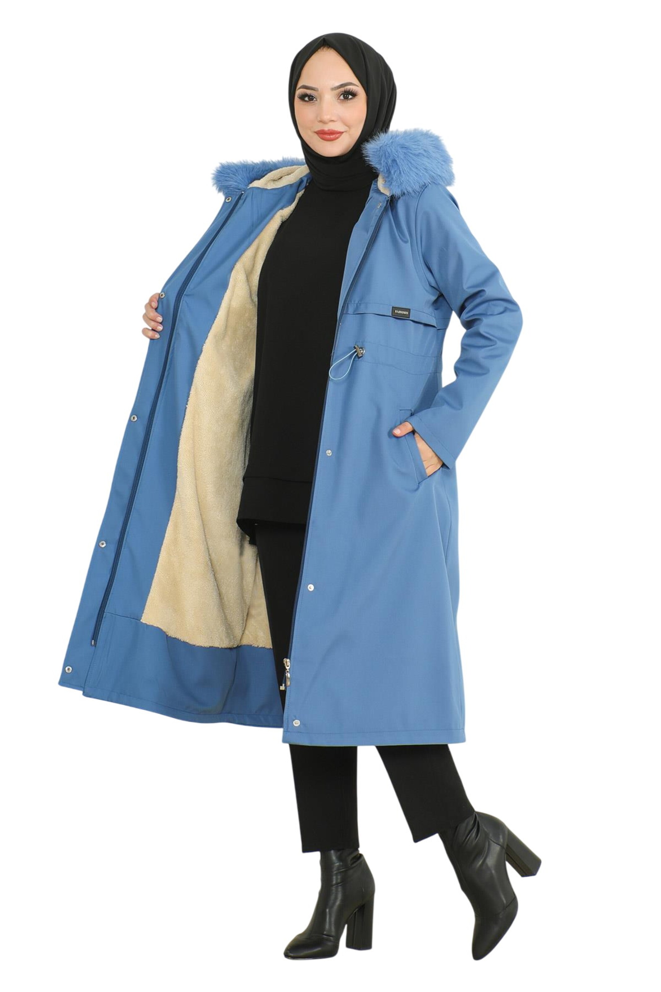 MODAMIHRAM Tussenmantel in Blauw