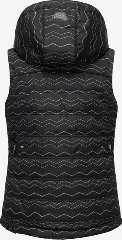 Ragwear Weste 'Marrin Chevron' in Schwarz