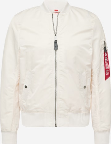 ALPHA INDUSTRIES Between-Season Jacket 'MA-1 Project R' in White: front