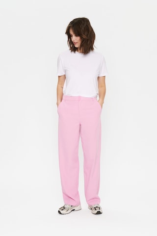SAINT TROPEZ Loose fit Trousers with creases 'Lamia' in Pink