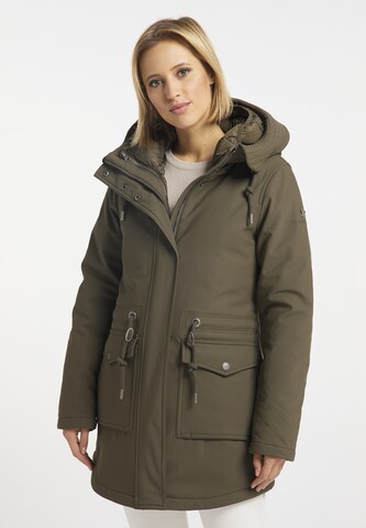 DreiMaster Klassik Winter Parka in Green: front