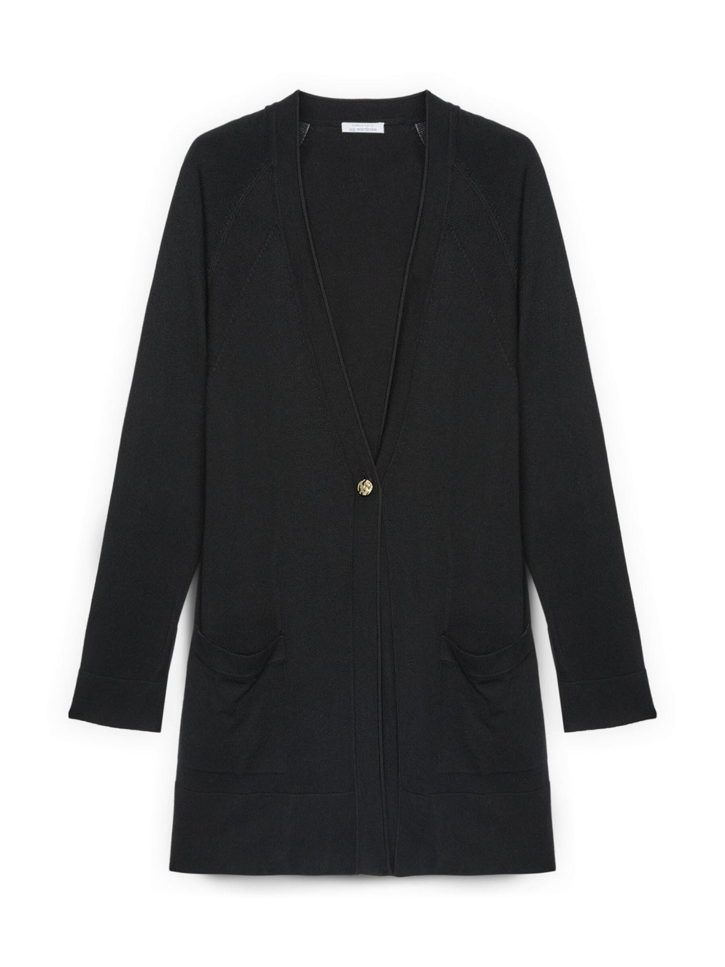 Fiorella Rubino Knit cardigan in Black: front