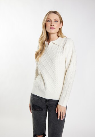 DreiMaster Vintage Pullover 'Incus' in Weiß: predná strana