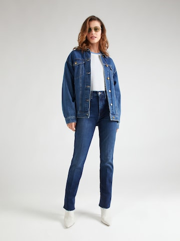 MOTHER Regular Jeans 'RASCAL SNEAK FRAY' in Blau