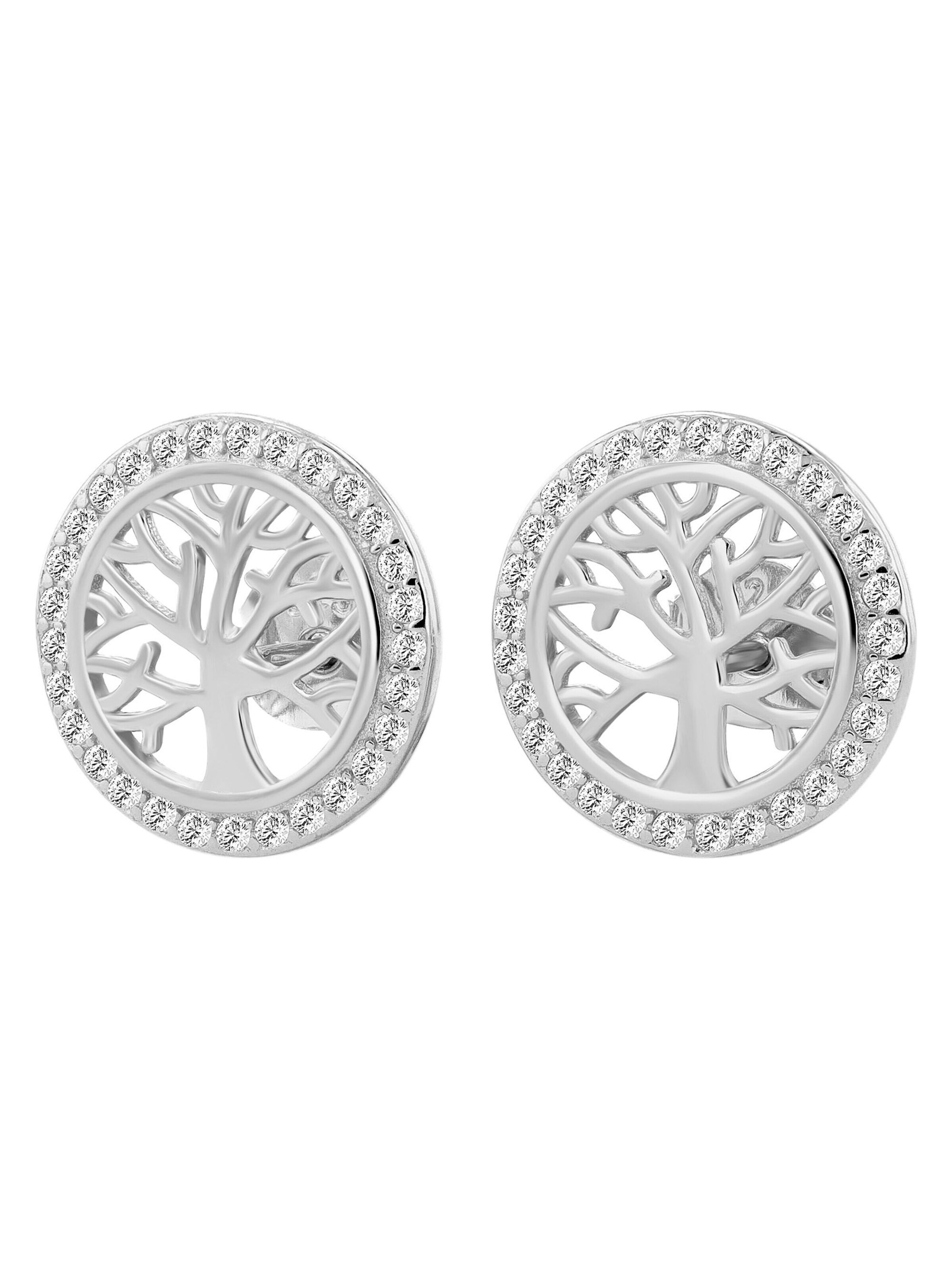 Akzent Earrings '"Emerita" aus 925 Sterlingsilber, rhodiniert, langlebig' in Silver