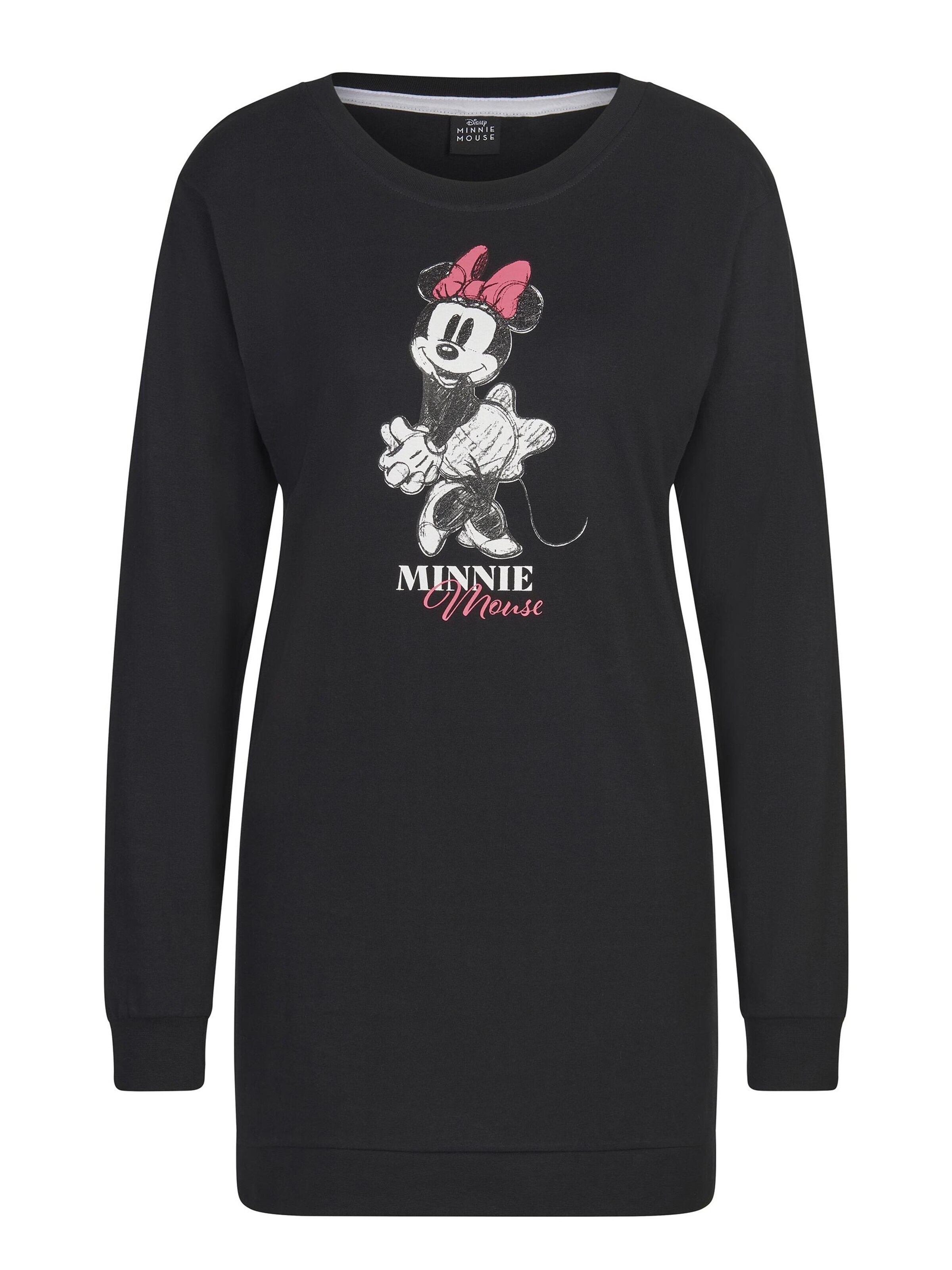 Disney Minnie Mouse Nightgown 'Minnie Mouse Scribbled' in Black: front