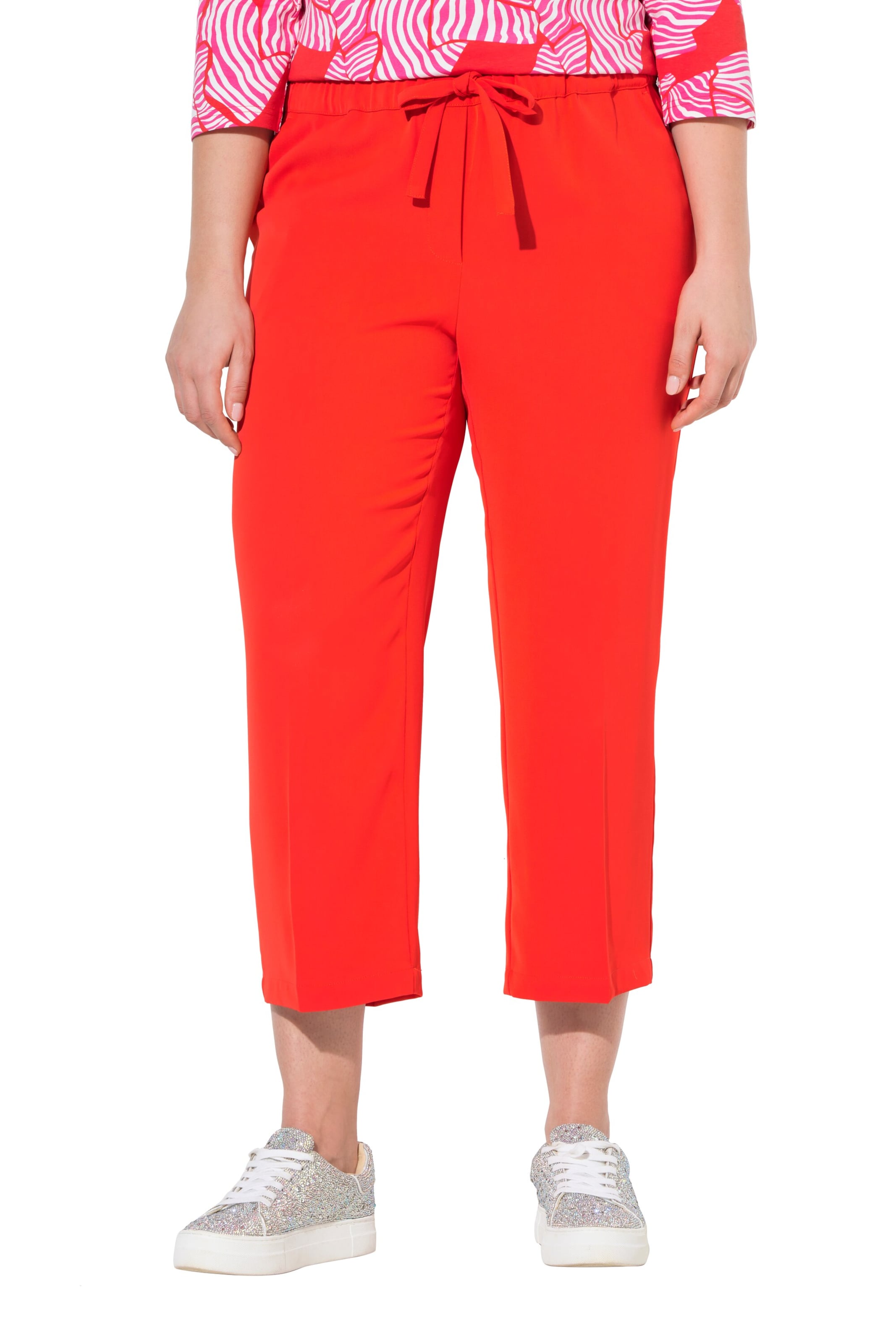 Ulla Popken Regular Trousers in Red: front