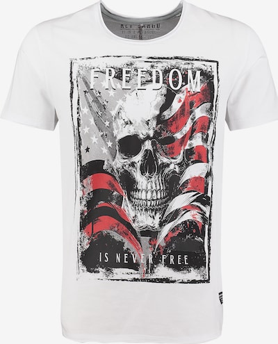 Marškinėliai 'KLFREEDOM' iš Key Largo, spalva – raudona / juoda / balta, Prekių apžvalga