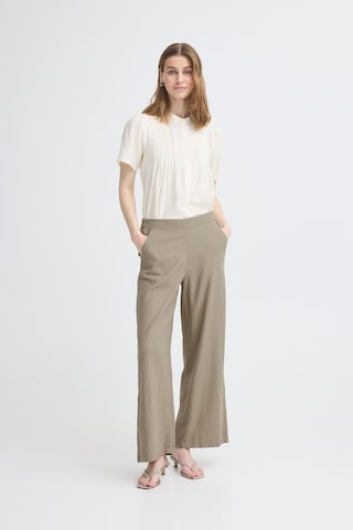 ICHI - Pierna ancha Pantalón 'IHLinno' en gris: frente