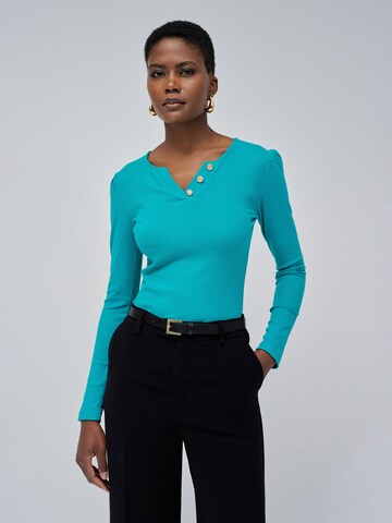 Salsa Jeans Shirt in Blauw: voorkant