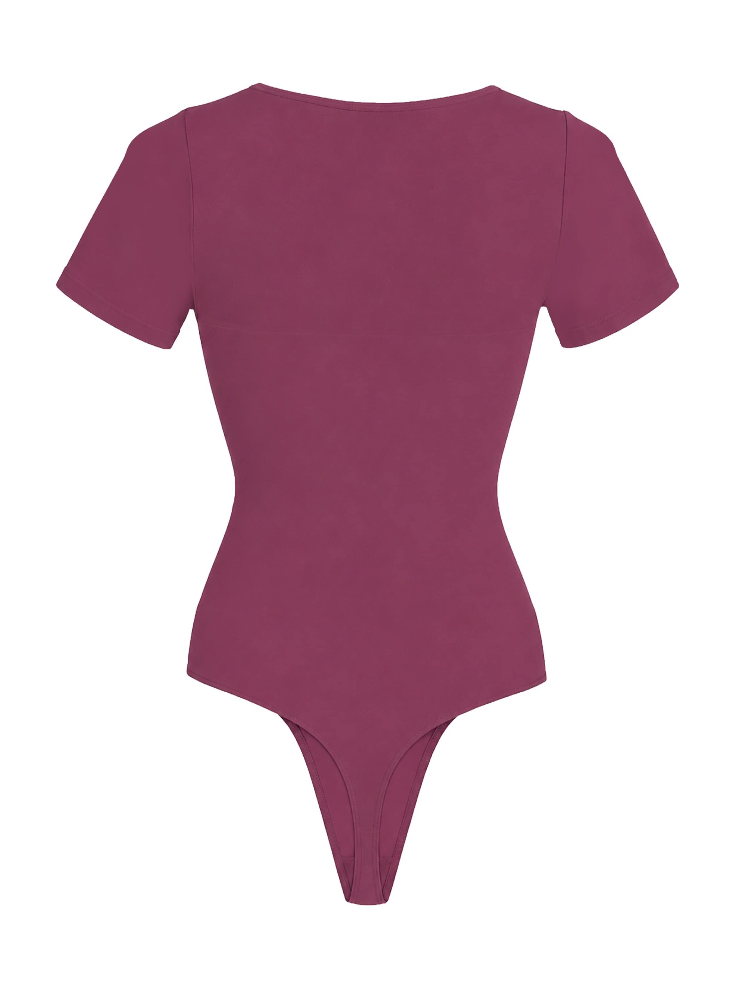 Body modellante 'Tshirt Sculpting Bodysuit with String' di cfab in lilla