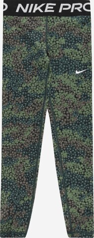 NIKE Skinny Sportbroek in Groen: voorkant