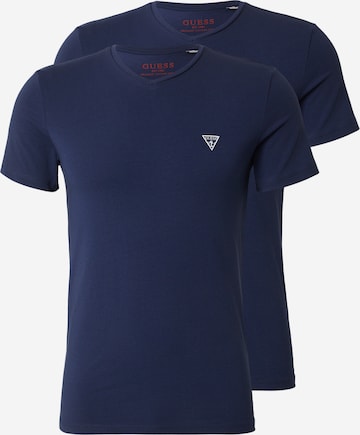 GUESS T-Shirt 'CALEB HERO' in Blau: Vorderseite