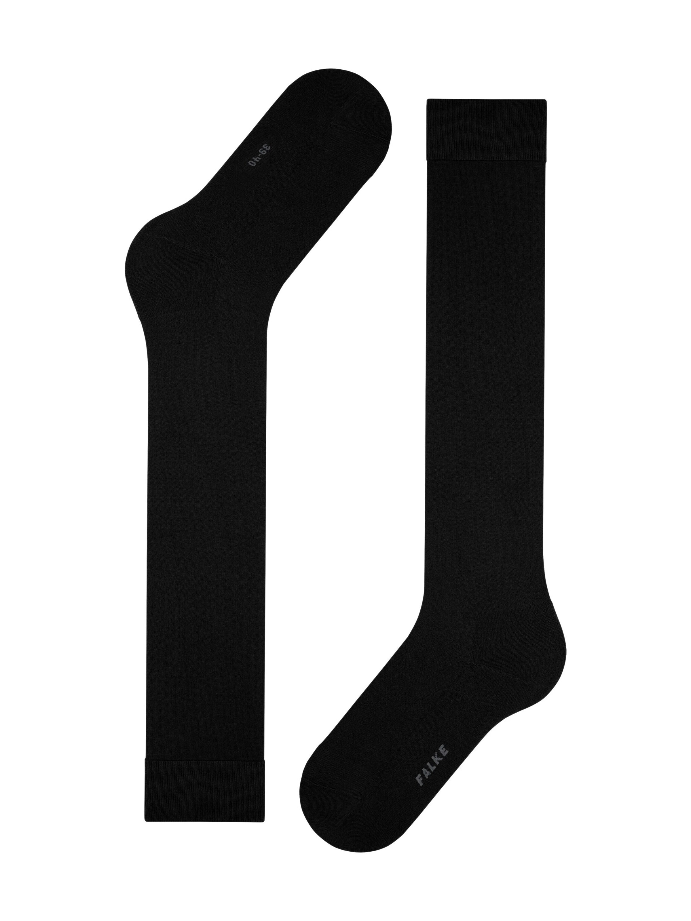 FALKE Knee High Socks 'ClimaWool' in Black