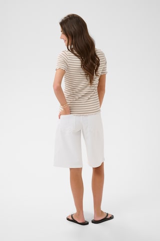 T-shirt 'Ribba' Cream en beige