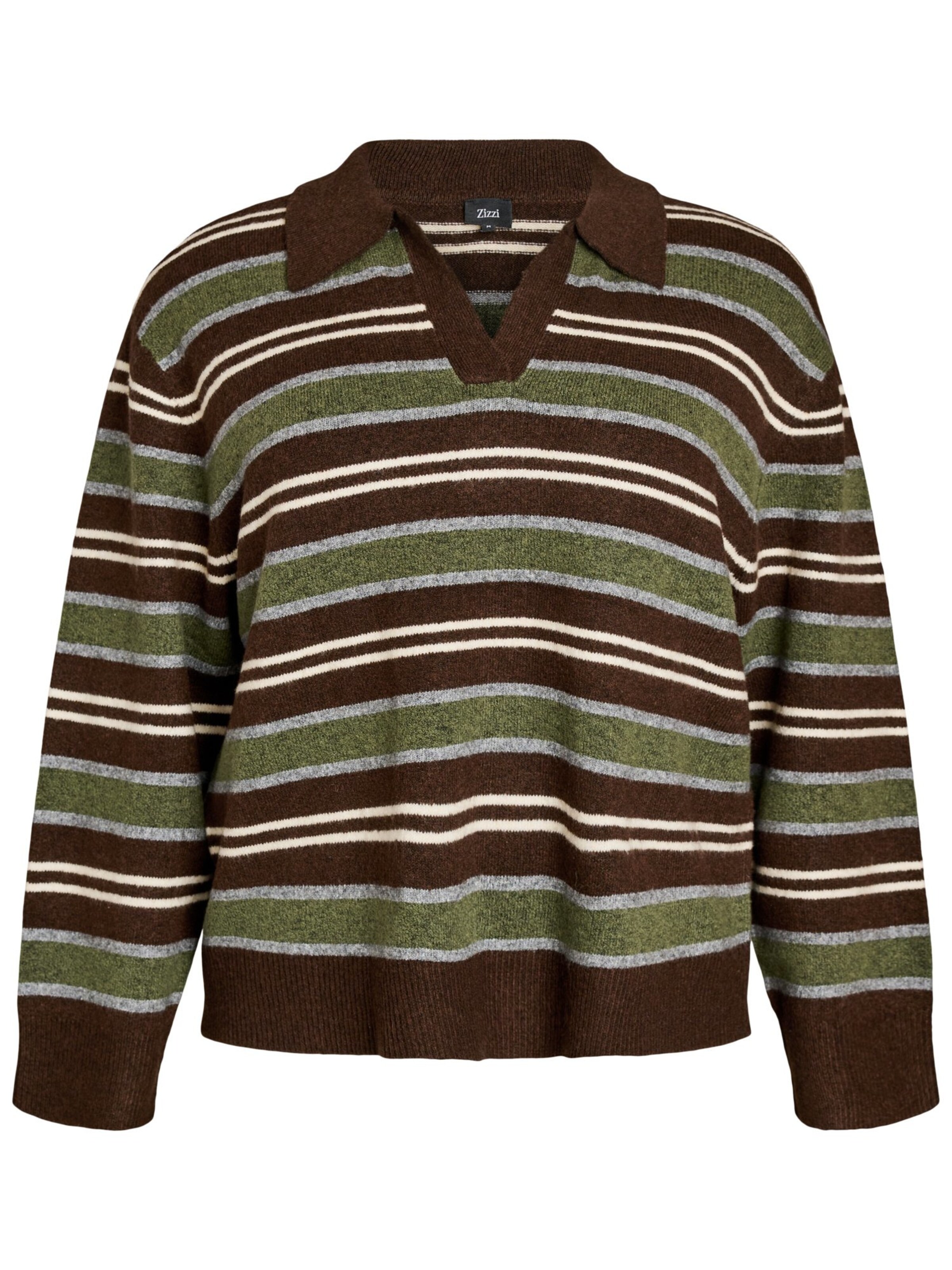 Zizzi Sweter w kolorze brązowy: przód