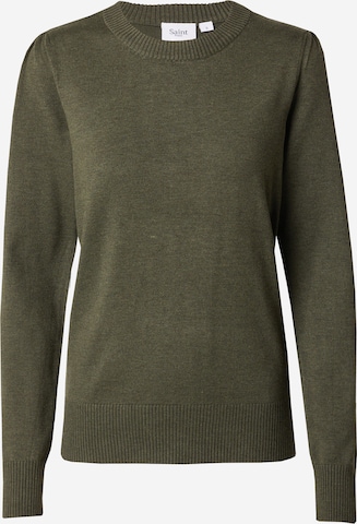 SAINT TROPEZ Sweater 'Mila' in Green: front