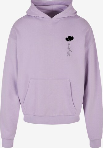 Sweat-shirt 'Love In The Air' Merchcode en violet : devant