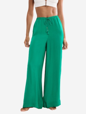 TRIUMPH Loose fit Trousers ' Red Label Summer ' in Green: front