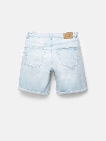 Pull&Bear Широка кройка Дънки в синьо
