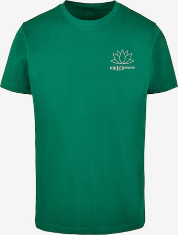 Merchcode Shirt 'Die Flippers - Lotosblume' in Green: front