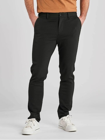 U.S. POLO ASSN. regular Lærredsbukser 'Milo' i sort: forside