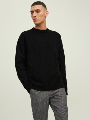 JACK & JONES Sweter 'Ollie' w kolorze czarny: przód