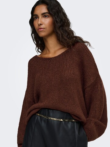 JDY Sweater 'JDYDINEA' in Brown