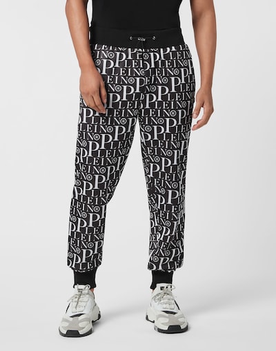 Pantaloni Philipp Plein di colore nero / bianco, Visualizzazione prodotti