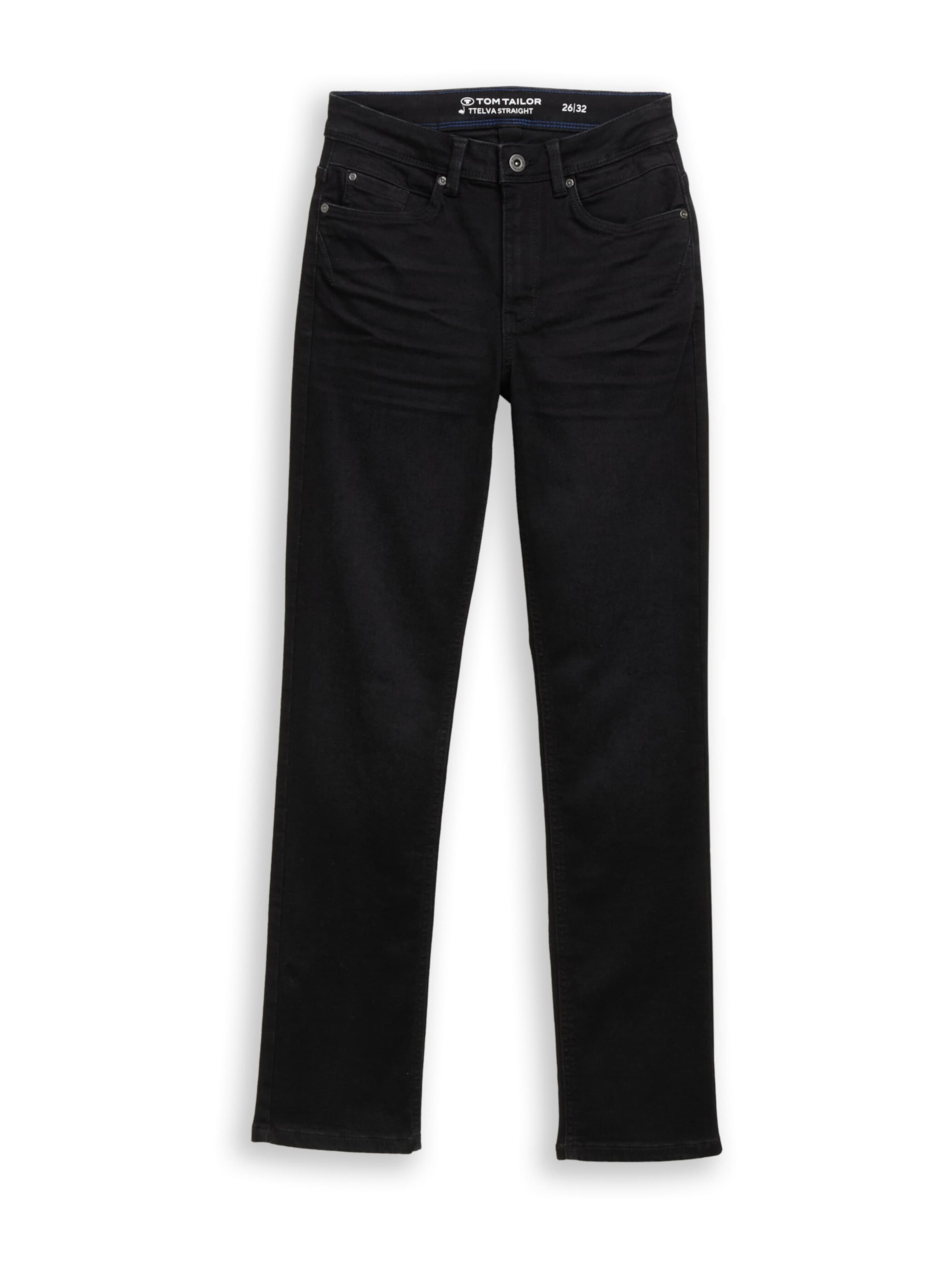 TOM TAILOR Regular Jeans &#x27;ELVA&#x27; in Zwart: voorkant