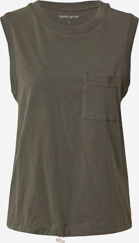 ESPRIT Sporttop in Groen: voorkant