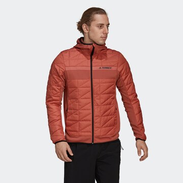 ADIDAS TERREX Outdoor jacket 'Multi Primegreen Hybrid' in Red: front