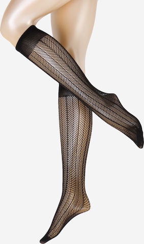 Swedish Stockings Skarpety do kolan 'Astrid' w kolorze czarny: przód