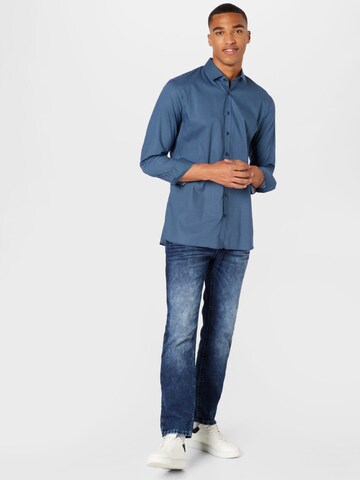 OLYMP Regular fit Button Up Shirt in Blue