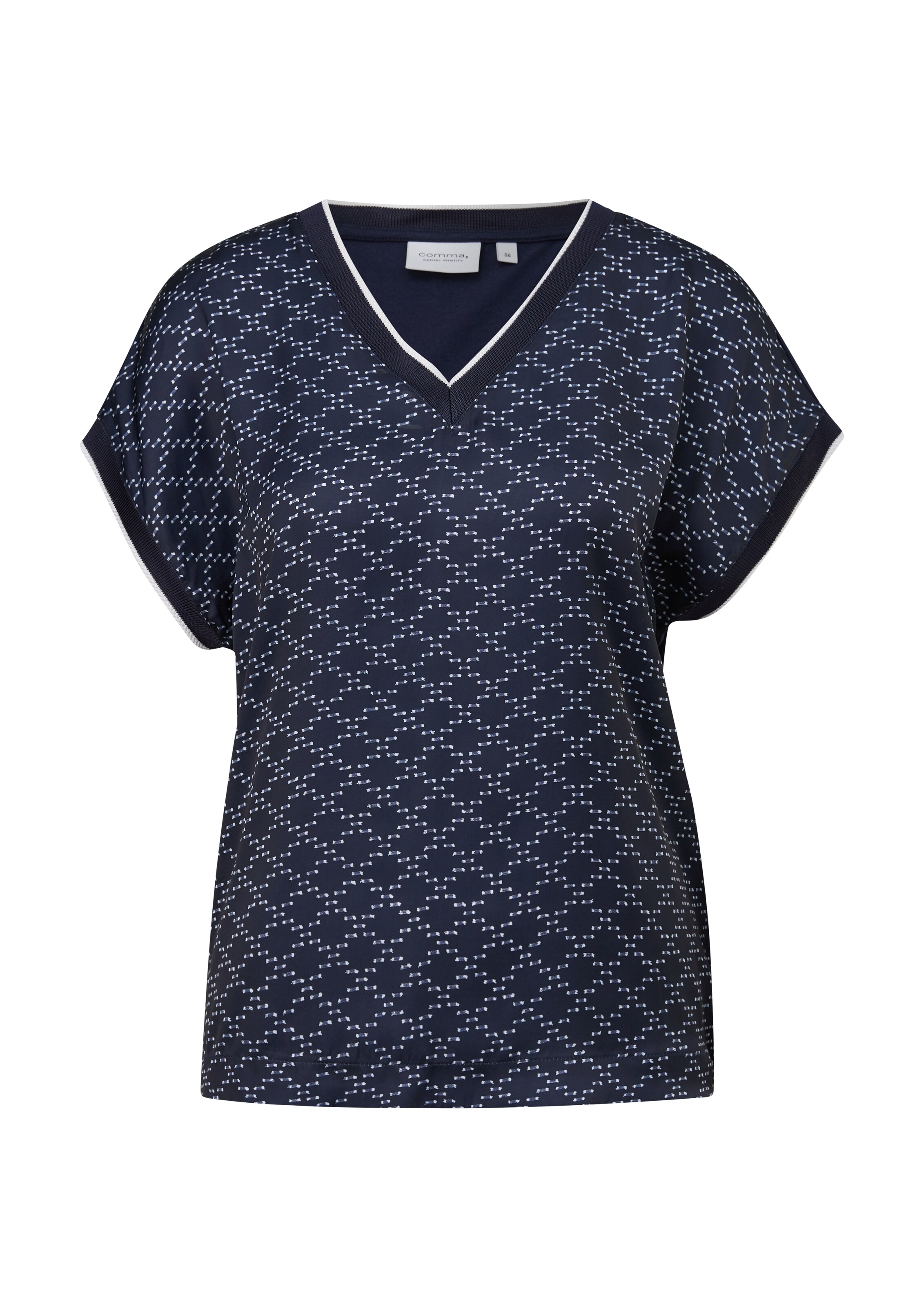 comma casual identity Bluse in Blau: Vorderseite