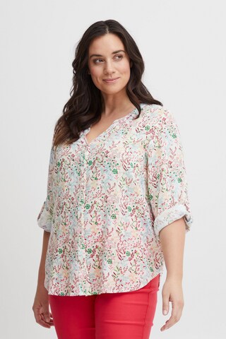 Fransa Curve Blouse 'Bobbi' in Roze: voorkant