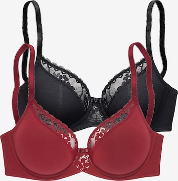 PETITE FLEUR T-shirt Bra in Red: front