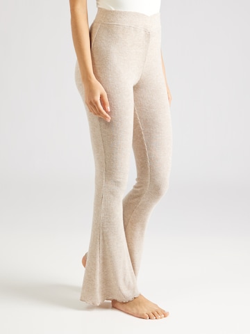 Boux Avenue Flared Pajama 'LEILA' in Beige: front