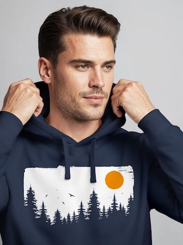 Neverless Sweatshirt 'Forest' in Blau