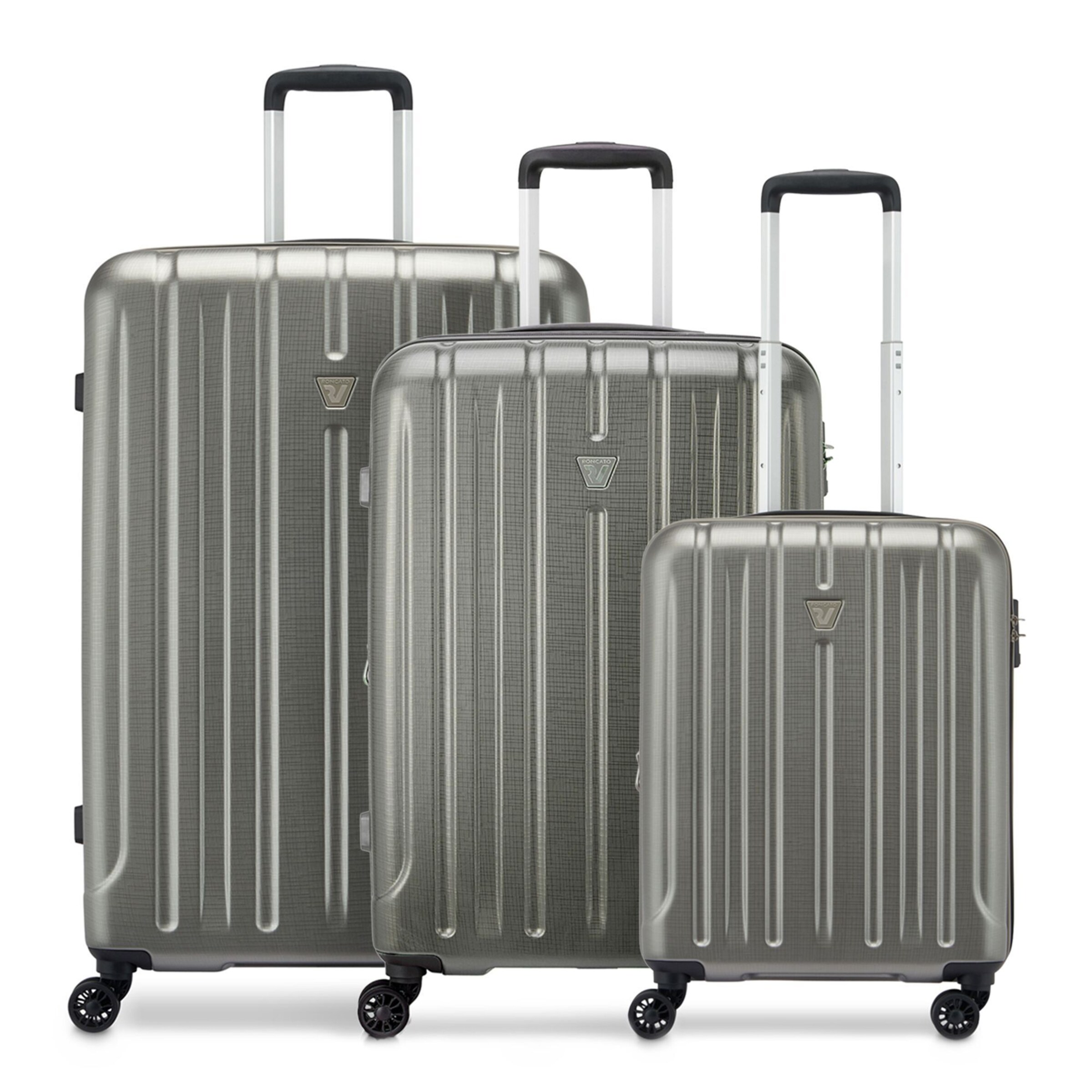 Roncato Suitcase Set 'Kinetic 2.0' in Grey: front