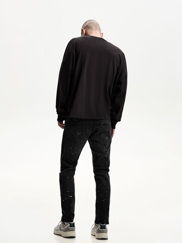 Bershka Skinny Farkut värissä musta