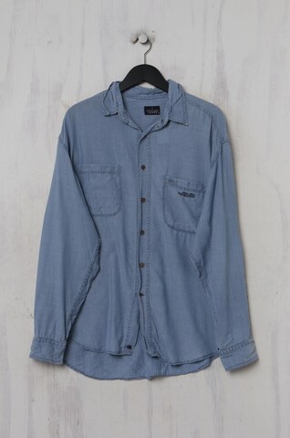 Trussardi Jeans Button Up Shirt in L in Blue: front